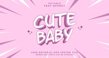 Düzenlenebilir metin biçimi efekti - Şirin Bebek metin biçimi teması. projeniz için