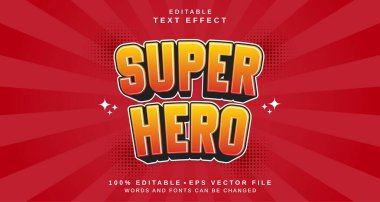 Düzenlenebilir metin biçimi efekti - Süper Kahraman metin biçimi teması. projeniz için