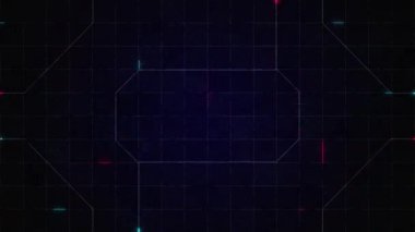 Neon Işığı parlayan çizgileri retro tarzında resimleme