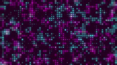 Soyut döngü parlak mor ve cyan disko duvarı soyut arkaplan.