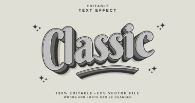 Düzenlenebilir metin biçimi efekti - Klasik metin biçimi teması. projeniz için