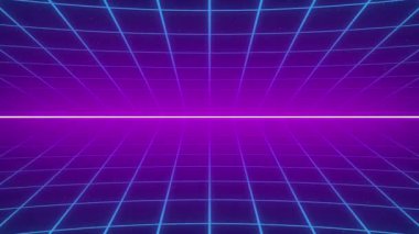 Dinamik Retro Izgara Döngüsü Arkaplanı.