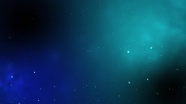 Gelecekçi soyut toska ve mavi parlayan noktalar ve parlayan piksellerin parçacıkları güneş ışınlarında parlayan sihirli enerji neonu.