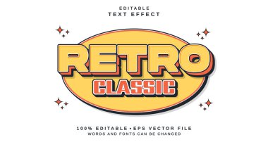 Düzenlenebilir metin biçimi efekti - Retro Klasik metin biçimi teması. projeniz için