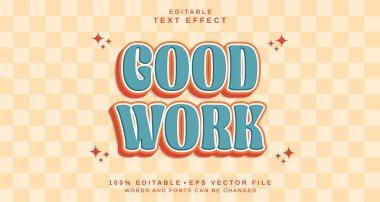 Düzenlenebilir metin biçimi efekti - İyi Çalışma metin biçimi teması. projeniz için