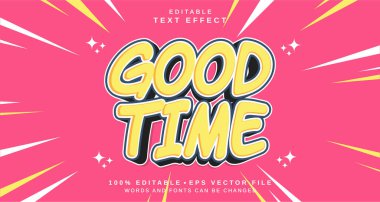 Düzenlenebilir metin biçimi efekti - İyi Zaman metin biçimi teması. projeniz için