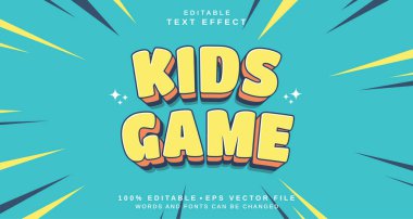 Düzenlenebilir metin biçimi efekti - Çocuklar Oyun metin biçimi teması. projeniz için