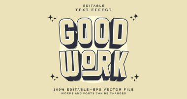Düzenlenebilir metin biçimi efekti - İyi Çalışma metin biçimi teması. projeniz için