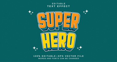 Düzenlenebilir metin biçimi efekti - Süper Kahraman metin biçimi teması. projeniz için