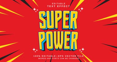 Düzenlenebilir metin biçimi efekti - Süper Güç metin biçimi teması. projeniz için