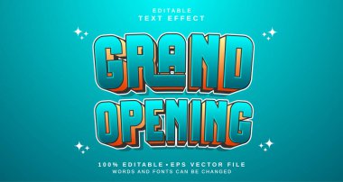 Düzenlenebilir metin biçimi efekti - Büyük Açılış metin biçimi teması. projeniz için