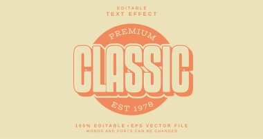 Düzenlenebilir metin biçimi efekti - Klasik metin biçimi teması. projeniz için