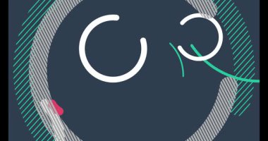 4k cinsinden renkli çember soyut döngü arkaplan canlandırması