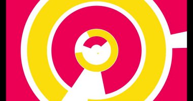 4k cinsinden renkli çember soyut döngü arkaplan canlandırması