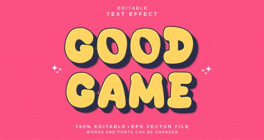 Düzenlenebilir metin biçimi efekti - İyi oyun metin biçimi teması. projeniz için