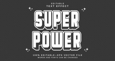 Düzenlenebilir metin biçimi efekti - Süper Güç metin biçimi teması. projeniz için