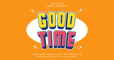 Düzenlenebilir metin biçimi efekti - İyi Zaman metin biçimi teması. projeniz için