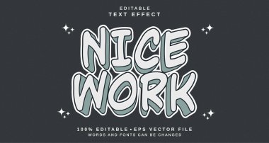 Düzenlenebilir metin biçimi efekti - Güzel Çalışma metin biçimi teması. projeniz için