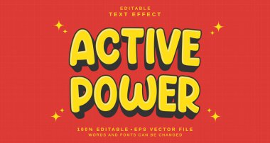 Düzenlenebilir metin biçimi efekti - Etkin Güç metin biçimi teması. projeniz için