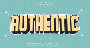 Düzenlenebilir metin tarzı efekti - Otantik metin biçimi teması. projeniz için