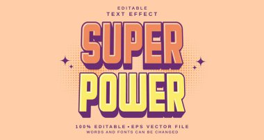 Düzenlenebilir metin biçimi efekti - Süper Güç metin biçimi teması. projeniz için