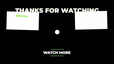 Canlandırma bitiş ekranını izlediğiniz için teşekkürler