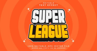 Editable text style effect - Super League text style theme. for your project
