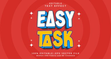 Editable text style effect - Easy Task text style theme. for your project