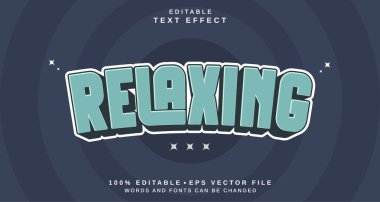 Editable text style effect - Relaxing text style theme. for your project