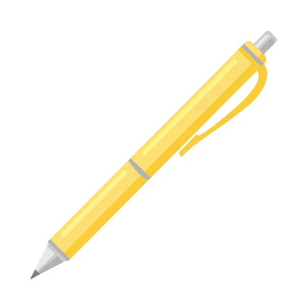 Ikon Vektor Pena Kuning Desain Pena Klasik - Stok Vektor