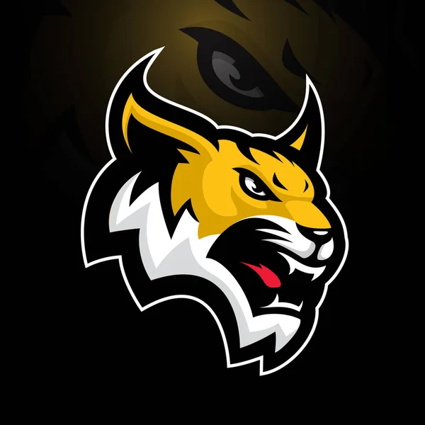 Projeto Mascote Bobcat Para Esport Logotipo Esporte —  Vetores de Stock