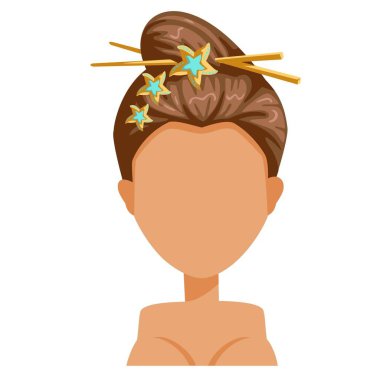 Saç aksesuarları, saç tokası, taç, toka, saç kesimi, güzel saç stili. Çeşit çeşit modern moda. Uzun, kısa, kıvırcık saç kesimi. vektör simgesi beyaz arkaplanda izole edildi.