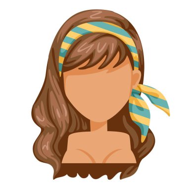 Saç aksesuarları, saç tokası, taç, toka, saç kesimi, güzel saç stili. Çeşit çeşit modern moda. Uzun, kısa, kıvırcık saç kesimi. vektör simgesi beyaz arkaplanda izole edildi.