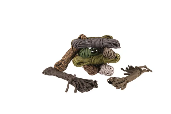 Cord Strong Paracord Tactical Isolated Tourist 550 Different Color — Stock Photo, Image