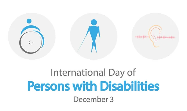 Διεθνής Ημέρα Ατόμων Αναπηρία Infographics Εικονογράφηση Διανυσματικής Τέχνης — Διανυσματικό Αρχείο