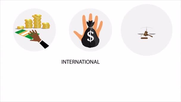 International Corruption Day Banner Art Video Illustration — 비디오