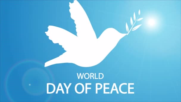 Journée Mondiale Paix Colombe Illustration Vidéo Art — Video