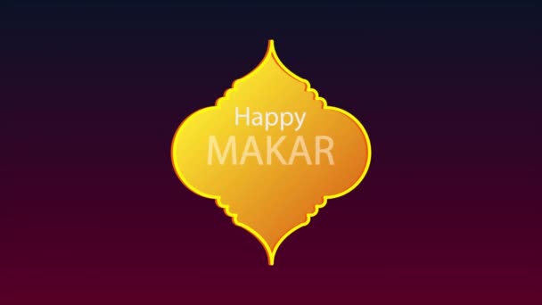 Makara Sankranti Frame Kites Art Video Illustration — Vídeos de Stock