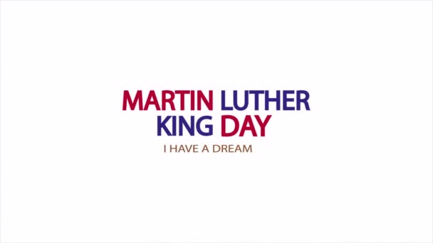 Martin Luther König Tag Usa Flagge Aquarell Art Video Illustration — Stockvideo