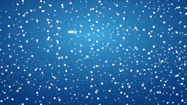 Światowy Dzień Śniegu Typografia Opady Śniegu Sztuka Wideo Ilustracja — Wideo stockowe
