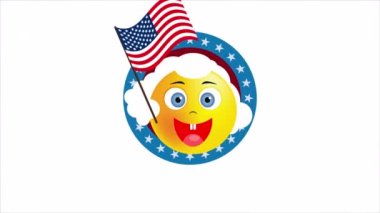 George Washingtons birthday portrait, art video illustration.