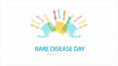 Rare disease day hand prints, art video illustration.