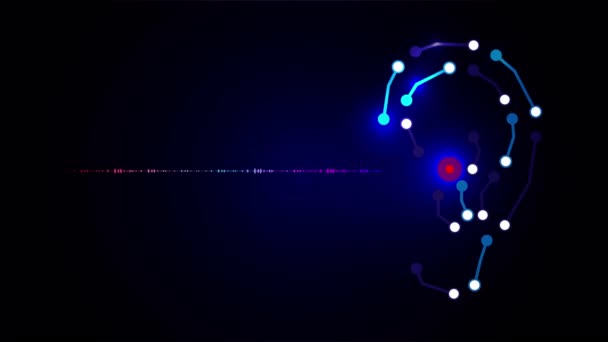 Hallás Világnapja Orvosi Technológia Művészeti Videó Illusztráció — Stock videók