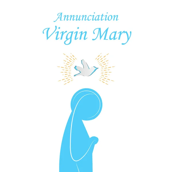 Anunciação Virgem Maria Espírito Santo Ilustração Arte Vetorial —  Vetores de Stock