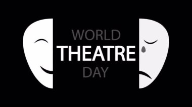 Theater Day World tipografiyi, sanat videosu illüstrasyonunu maskeledi.