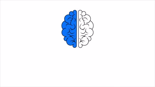 Epilepsie Day Fokus Gehirn Kunst Video Illustration — Stockvideo