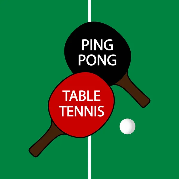 乒乓球世界日Ping Pong 2球拍和球 矢量艺术图解 — 图库矢量图片