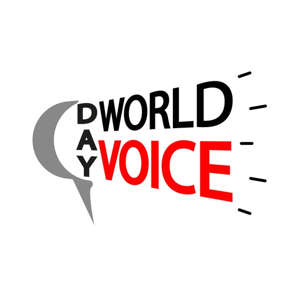 Voice Day World Megaphone Vector Art Illustration — Stock Vector