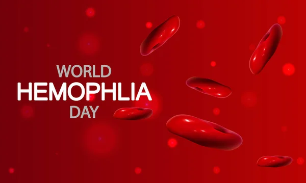 Día Mundial Hemofilia Caudal Células Sanguíneas Ilustración Arte Vectorial Gráficos Vectoriales