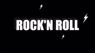 Rock 'n Roll dünya günü, sanat videosu illüstrasyonu.